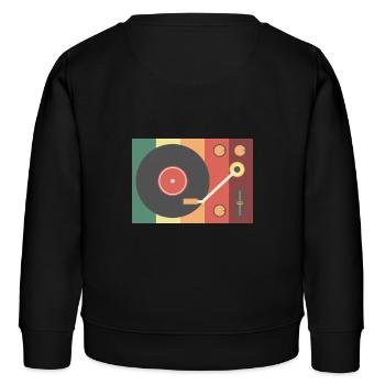 Ancien cadeau pour les amateurs de disques vinyle - Sweat enfant bio Stanley/Stella - noir - Dos - AI Model Kid Male (0cm)