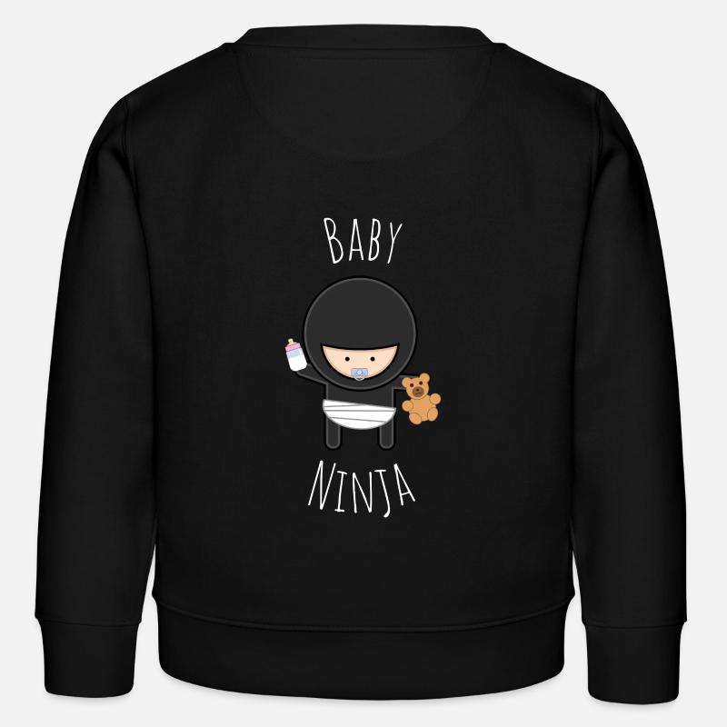 Ninja Conception drôle de bébé - Sweat enfant bio Stanley/Stella - noir