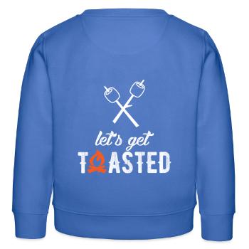 Let's get toasted - chemise de camping drôle - Sweat enfant bio Stanley/Stella - carolina blue - Dos - AI Model Kid Female (0cm)
