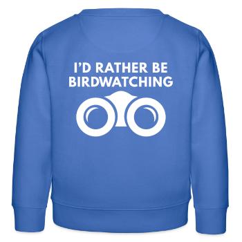 Birdwatching - Vogelbeobachtung - Fernglas - Kinder Organic Sweatshirt Mini Changer von Stanley/Stella - carolina Blue - Hinten - AI Model Kid Female (0cm)