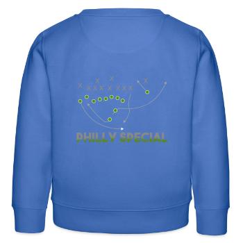 Philly Special American Football - Kids Organic Sweatshirt by Stanley/Stella - carolina blue - Back - AI Model Kid Female (0cm)