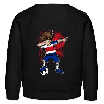COSTA RICA Nationalmannschaft Fußball WM - Kinder Organic Sweatshirt Mini Changer von Stanley/Stella - Schwarz - Hinten - AI Model Kid Male (0cm)