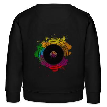 Enregistrement VINYL - Sweat enfant bio Stanley/Stella - noir - Dos - AI Model Kid Male (0cm)