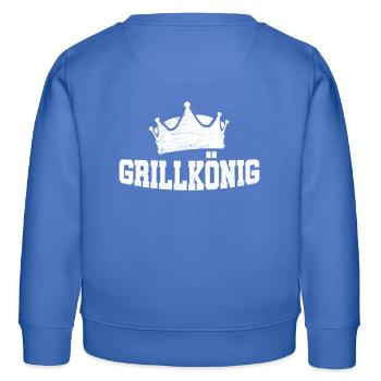 Grillkönig, grillen, Griller, Geschenk - Kinder Organic Sweatshirt Mini Changer von Stanley/Stella - carolina Blue - Hinten - AI Model Kid Female (0cm)