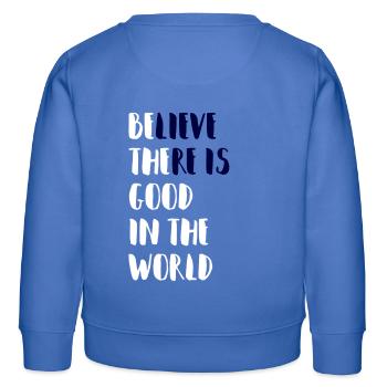 Be The Good In The World T-Shirt - Kinder Organic Sweatshirt Mini Changer von Stanley/Stella - carolina Blue - Hinten - AI Model Kid Female (0cm)
