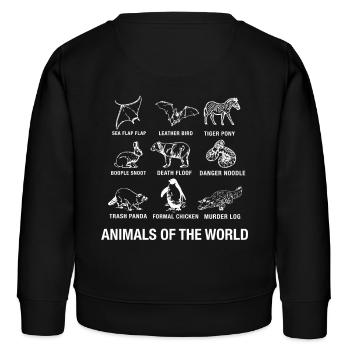 Tiere - Kinder Organic Sweatshirt Mini Changer von Stanley/Stella - Schwarz - Hinten - AI Model Kid Male (0cm)