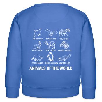 animali - Felpa bambino bio di Stanley/Stella - carolina blue - Retro - AI Model Kid Female (0cm)