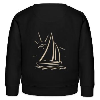 Ocean Segel Segeln Meer See Segelboot Boot Shirt - Kinder Organic Sweatshirt Mini Changer von Stanley/Stella - Schwarz - Hinten - AI Model Kid Male (0cm)