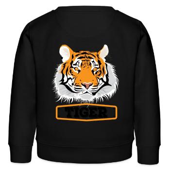 Tiger - Kinder Organic Sweatshirt Mini Changer von Stanley/Stella - Schwarz - Hinten - AI Model Kid Male (0cm)