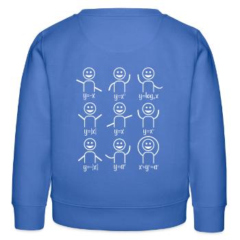 Mathelehrer Algebra Tanz Mathematik - Kinder Organic Sweatshirt Mini Changer von Stanley/Stella - carolina Blue - Hinten - AI Model Kid Female (0cm)