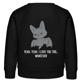 Fledermaus - Fledermaus T-Shirt - Sarkasmus - Kinder Organic Sweatshirt Mini Changer von Stanley/Stella - Schwarz - Hinten - AI Model Kid Male (0cm)