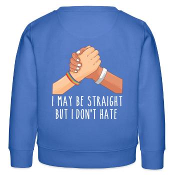 Ich mag gerade sein, aber ich hasse nicht - Kinder Organic Sweatshirt Mini Changer von Stanley/Stella - carolina Blue - Hinten - AI Model Kid Female (0cm)