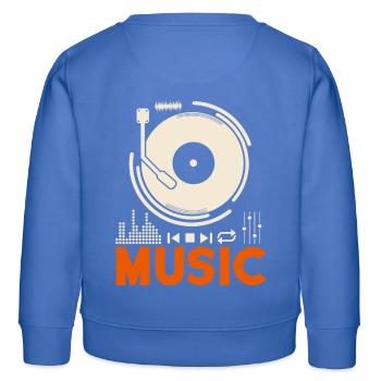 Music Music Schallplattenspieler DJ Geschenk - Kinder Organic Sweatshirt Mini Changer von Stanley/Stella - carolina Blue - Hinten - AI Model Kid Female (0cm)