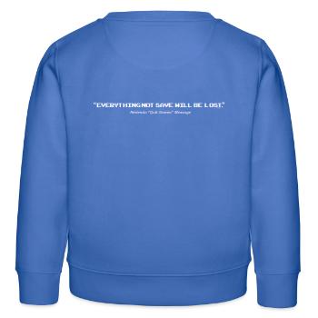 Retro Computer Screen message - Kids Organic Sweatshirt by Stanley/Stella - carolina blue - Back - AI Model Kid Female (0cm)