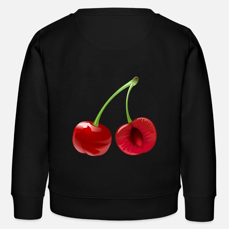 Kirsche Obst Frucht Cherry Fruit - Kinder Organic Sweatshirt Mini Changer von Stanley/Stella - Schwarz