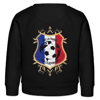 Frankreich Flagge Nationalfarben Paris Fußball - Kinder Organic Sweatshirt Mini Changer von Stanley/Stella - Schwarz - Hinten - AI Model Kid Male (0cm)