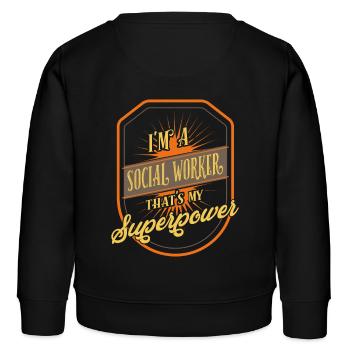 Social worker - Kids Organic Sweatshirt by Stanley/Stella - black - Back - AI Model Kid Male (0cm)