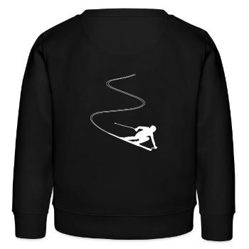Skifahrer Skifahren Wintersport - Kinder Organic Sweatshirt Mini Changer von Stanley/Stella - Schwarz - Hinten - AI Model Kid Male (0cm)