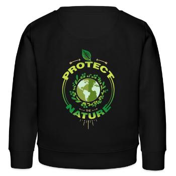 Naturschutz - Kinder Organic Sweatshirt Mini Changer von Stanley/Stella - Schwarz - Hinten - AI Model Kid Male (0cm)