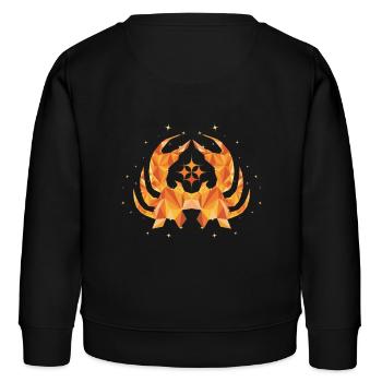 Krebs Sternzeichen - Kinder Organic Sweatshirt Mini Changer von Stanley/Stella - Schwarz - Hinten - AI Model Kid Male (0cm)