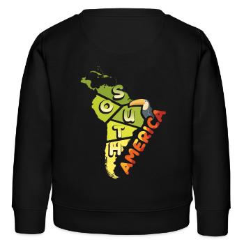 Amérique du Sud - Sweat enfant bio Stanley/Stella - noir - Dos - AI Model Kid Male (0cm)