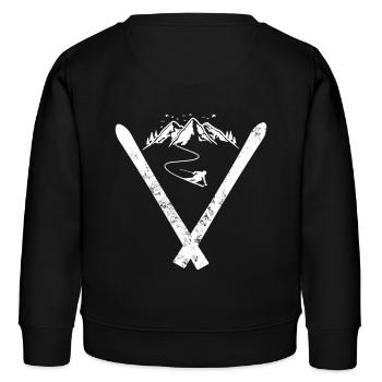 Ski ski skis Sports d’hiver - Sweat enfant bio Stanley/Stella - noir - Dos - AI Model Kid Male (0cm)