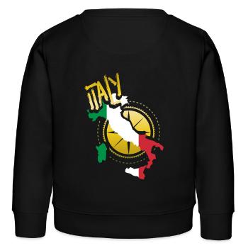 Italy - Kids Organic Sweatshirt by Stanley/Stella - black - Back - AI Model Kid Male (0cm)