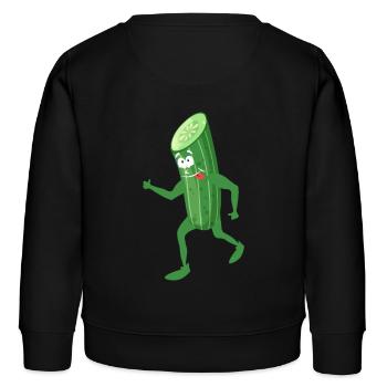 Gurke - Kinder Organic Sweatshirt Mini Changer von Stanley/Stella - Schwarz - Hinten - AI Model Kid Male (0cm)