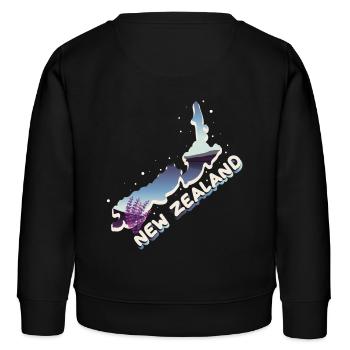 Neuseeland - Kinder Organic Sweatshirt Mini Changer von Stanley/Stella - Schwarz - Hinten - AI Model Kid Male (0cm)