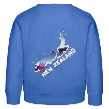 Nouvelle-Zélande - Sweat enfant bio Stanley/Stella - carolina blue - Dos - AI Model Kid Female (0cm)