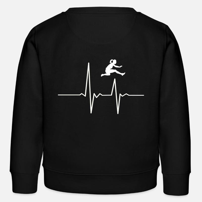 Athlétisme Coureur d’obstacles Battements de cœur - Sweat enfant bio Stanley/Stella - noir