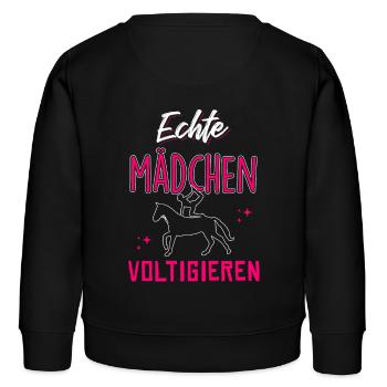 Echte Mädchen Voltigieren - Kinder Organic Sweatshirt Mini Changer von Stanley/Stella - Schwarz - Hinten - AI Model Kid Male (0cm)