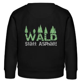 La forêt au lieu de l'asphalte - Sweat enfant bio Stanley/Stella - noir - Dos - AI Model Kid Male (0cm)