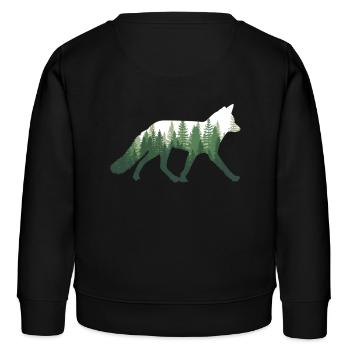 Fuchs Natur Wald - Kinder Organic Sweatshirt Mini Changer von Stanley/Stella - Schwarz - Hinten - AI Model Kid Male (0cm)