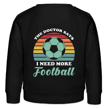 Fußball - Kinder Organic Sweatshirt Mini Changer von Stanley/Stella - Schwarz - Hinten - AI Model Kid Male (0cm)