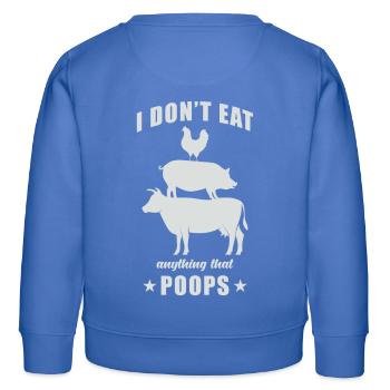 Cadeau végétarien - Sweat enfant bio Stanley/Stella - carolina blue - Dos - AI Model Kid Female (0cm)