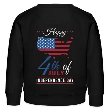 4th July Independence Day USA - Kinder Organic Sweatshirt Mini Changer von Stanley/Stella - Schwarz - Hinten - AI Model Kid Male (0cm)