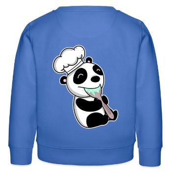 Kochender Baby Panda - Kinder Organic Sweatshirt Mini Changer von Stanley/Stella - carolina Blue - Hinten - AI Model Kid Female (0cm)