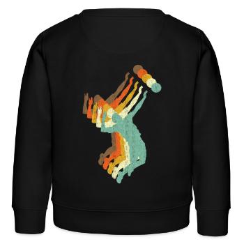 Volleyball Retro Style - Kinder Organic Sweatshirt Mini Changer von Stanley/Stella - Schwarz - Hinten - AI Model Kid Male (0cm)