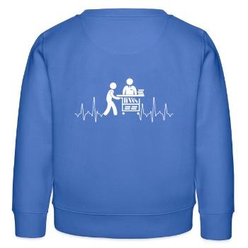 Bibliothek - Kinder Organic Sweatshirt Mini Changer von Stanley/Stella - carolina Blue - Hinten - AI Model Kid Female (0cm)