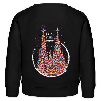 Köln Kölner Karneval Fasching Konfetti - Kinder Organic Sweatshirt Mini Changer von Stanley/Stella - Schwarz - Hinten - AI Model Kid Male (0cm)