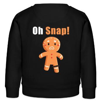 Oh Snap Lebkuchen Wortspiel - Kinder Organic Sweatshirt Mini Changer von Stanley/Stella - Schwarz - Hinten - AI Model Kid Male (0cm)