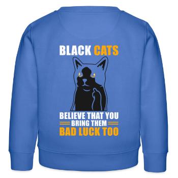 Aberglauben Schwarzer Kater - Kinder Organic Sweatshirt Mini Changer von Stanley/Stella - carolina Blue - Hinten - AI Model Kid Female (0cm)