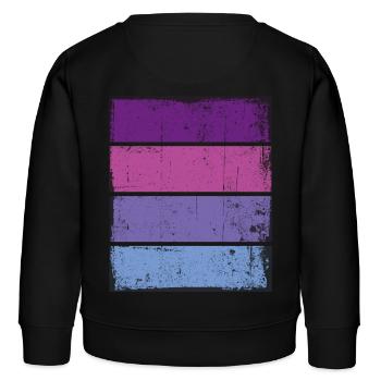 Contexte Grunge - Sweat enfant bio Stanley/Stella - noir - Dos - AI Model Kid Male (0cm)