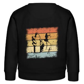 Graffiti Sprüher Design - Kinder Organic Sweatshirt Mini Changer von Stanley/Stella - Schwarz - Hinten - AI Model Kid Male (0cm)