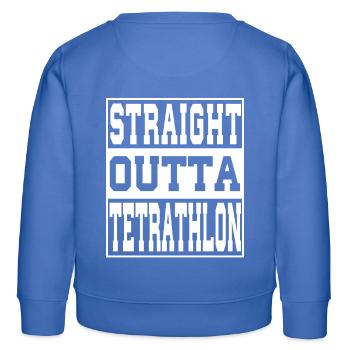 Tetrathlon Spruch lustig - Kinder Organic Sweatshirt Mini Changer von Stanley/Stella - carolina Blue - Hinten - AI Model Kid Female (0cm)
