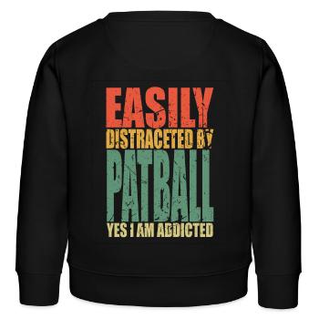 Patball Spruch lustig - Kinder Organic Sweatshirt Mini Changer von Stanley/Stella - Schwarz - Hinten - AI Model Kid Male (0cm)