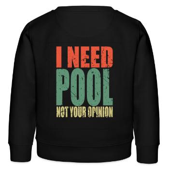 Piscine disant drôle - Sweat enfant bio Stanley/Stella - noir - Dos - AI Model Kid Male (0cm)