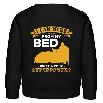 Home Office Spruch - Kinder Organic Sweatshirt Mini Changer von Stanley/Stella - Schwarz - Hinten - AI Model Kid Male (0cm)