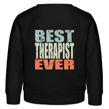 Best Therapist ever Therapist Gift - Kids Organic Sweatshirt by Stanley/Stella - black - Back - AI Model Kid Male (0cm)